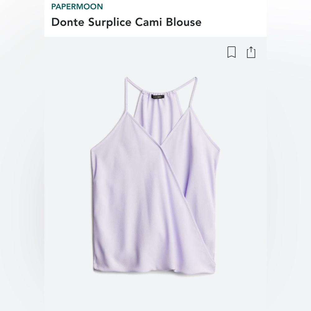 NWT Papermoon light purple cami halter sz small petite